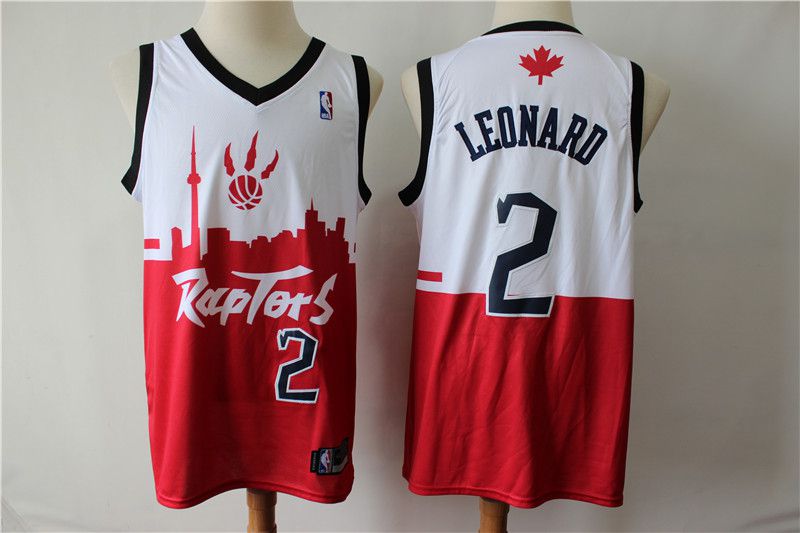 Men Toronto Raptors 2 Leonard white red city editon NBA Jerseys